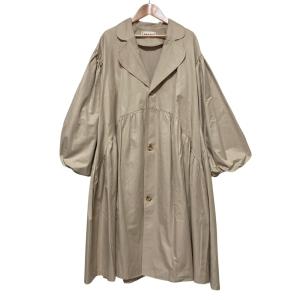 美品 POPPY TOKYO ポピートーキョー バルーンスリーブ スプリングコート S ベージュ レディース 古着 中古
