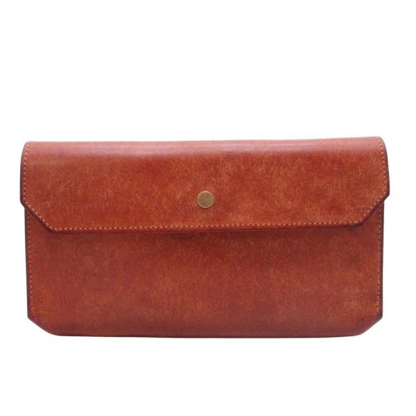 良品 lemma レンマ アンティーク調 フラップ 長財布 アルカウォレット 小銭入れ有 コニャック...