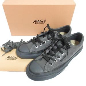 未使用 CONVERSE ADDICT コンバースアディクト エヌハリウッド CHUCK TAYLOR SUEDE NH OX スニーカー 1AD988 25cm グレー メンズ 古着 中古