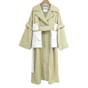 美品 UN3D. アンスリード ドッキングトレンチコート 38サイズ ベージュ レディース 古着 中古