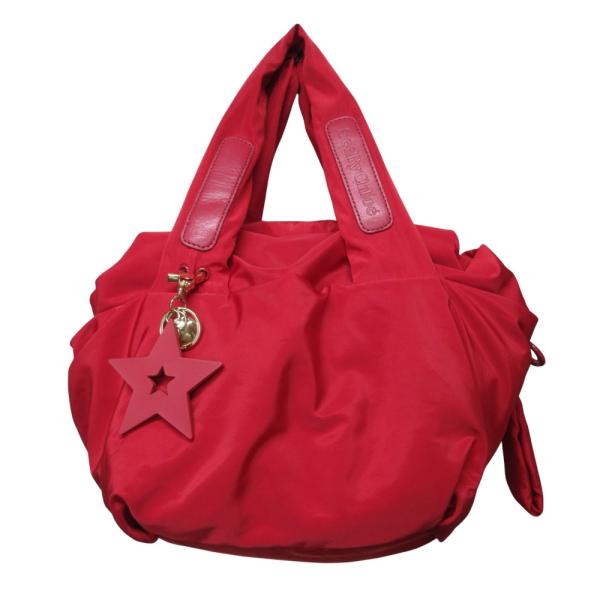 美品 SEE BY CHLOE シーバイクロエ ジョイライダー ハンドバッグ ナイロン レッド レデ...