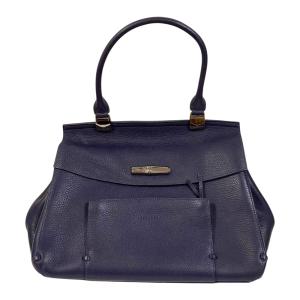 美品 LONGCHAMP ロンシャン マドレーヌ トップハンドル トートバッグ ハンドバッグ パープル レディース 古着 中古