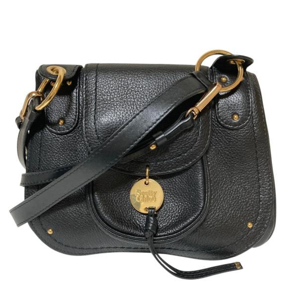 美品 SEE BY Chloe シーバイクロエ susie レザー ショルダーバッグ ブラック レデ...