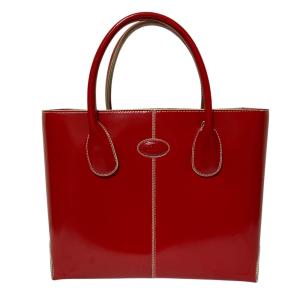 良品 TOD'S トッズ Dバッグ レザー 2way ショルダーバッグ ハンドバッグ レッド レディース 古着 中古