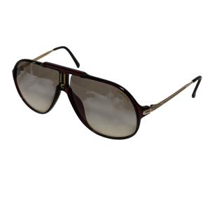 美品 Carrera カレラ 5590 ティアドロップ サングラス 眼鏡 アイウェア ボルドーカラーフレーム メンズ 古着 中古