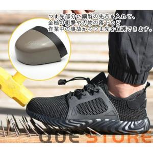安全靴 作業靴 スニーカー メンズ 夏用 セー...の詳細画像3