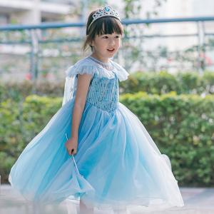 アナ雪 エルサプリンセスドレス ブルー コスプ...の詳細画像2