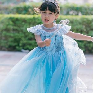アナ雪 エルサプリンセスドレス ブルー コスプ...の詳細画像3
