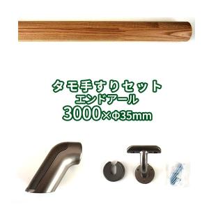 手すりエンドブラケット エンドアール 手すりセット 4000mm φ35mm ο