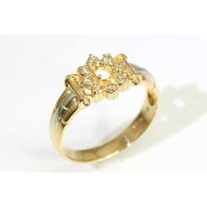 〔限定品〕A521-19n0024ダイヤ入りK18/Pt900リング空枠