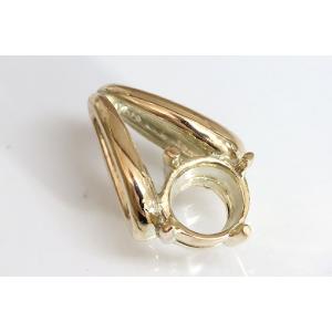 ki137【オーバル6ミリ×4ミリ】ダイヤ入りリング空枠 : ジュエリー