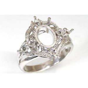 kw0025ki145【オーバル6ミリ×4ミリ】ダイヤ入りリング空枠