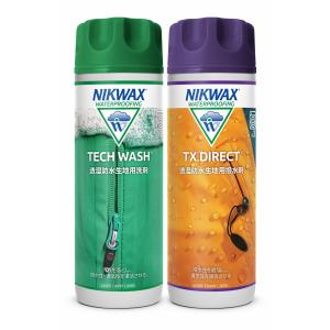 ニクワックス Nikwax Tech Wash＋TX.ダイレクト ウォッシュイン 300ml×2 - 防水透湿ウェア用、クリーナー＆撥水加工剤、洗濯機
