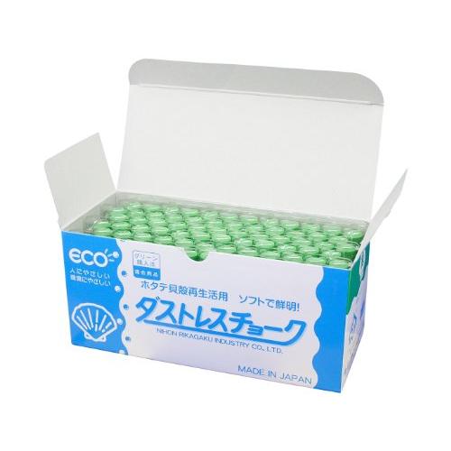 日本理化学 ダストレスチョーク DCC-72-G 緑 72本