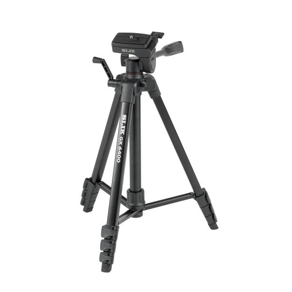 スリック SLIK アルミ三脚 GX 6400 4段伸縮タイプ 全高154cm レバーロック式 3ウ...