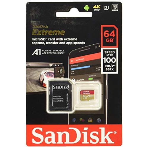 サンディスク ( SANDISK ) 64GB microSDXC Extreme SDアダプタ付き...