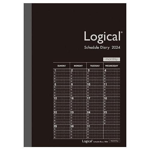 【2024年度版 手帳】 ナカバヤシ ロジカルダイアリー2024月間ノートタイプB／A5／ブラック ...