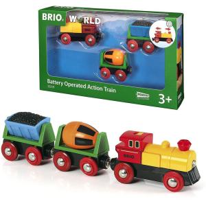 BRIO ( ブリオ ) WORLD バッテリーパワーアクショントレイン 全3ピース 対象年齢 3歳~ ( 電車のおもちゃ 木のレール 電動