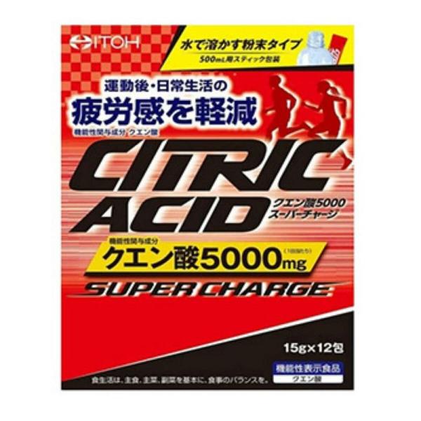 井藤漢方製薬 クエン酸 5000 スーパーチャージ 15g×12包 水で溶かす粉末タイプ クエン酸サ...