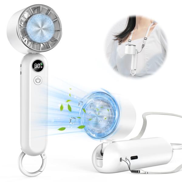 ハンディファン 冷却プレート搭載 携帯扇風機 冷感 手持ち扇風機 ハンディ扇風機 3段階風力調節 3...
