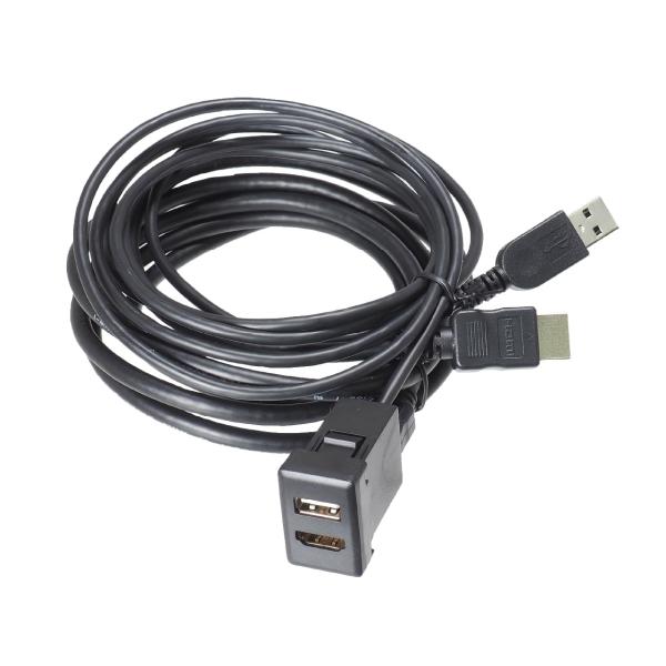 ビートソニック USB/HDMI延長ケーブル USB10A : トヨタ/ダイハツ専用 USB/HDM...