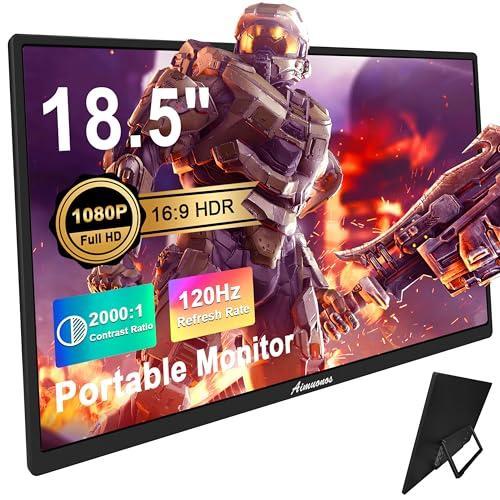 18.5インチ ノートパソコン用ポータブルモニター、1080P ノートパソコンモニター 120Hz ...