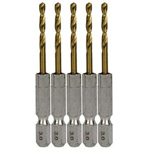 SK11(エスケー11) 六角軸Tin鉄ドリル 微短 5本組 3.0mm