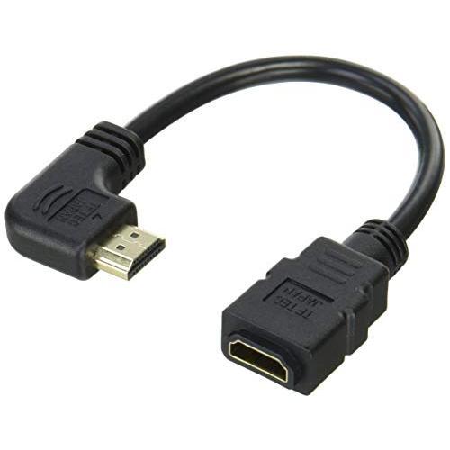 変換名人 ハイスピードHDMI ver1.4対応 延長ケーブル [ 右向きL型・オス - A・メス ...