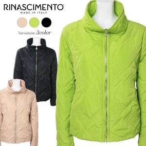 リナシメント Rinascimento ライトジャケット レディース ロゴキルティング ジップアップ 3.239.900-W｜kiiroya-import