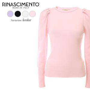 リナシメント Rinascimento ニットセーター レディース ラウンドネック 薄手 長袖 RIN10179｜kiiroya-import