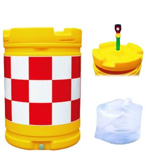 AZクッションドラム(赤白/黄黒)水袋5個付き(衝突衝撃緩衝具 クッション