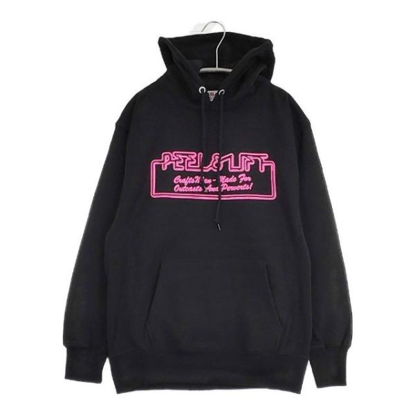 PEEL&amp;LIFT neon tube parka 裏起毛 ネオン パーカー ブラック ピールアンド...
