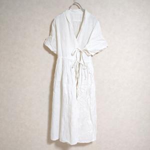 nest Robe 01192-1153 リネンカシュクール 羽織 ワンピース オフホワイト ネストローブ 3-0522S 201623｜kiitti