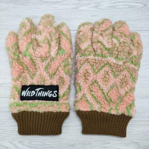 WILD THINGS/GRIP SWANY PATTERNED PILE GLOVE ボア グロー...