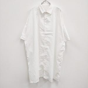 Y's シャツドレス 定価31900円 シャツワンピ YG-D85-003 ワンピース 22SS ホワイト ワイズ/Yohji 3-0501M 216387｜kiitti