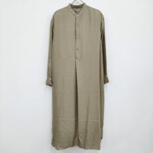 BASERANGE ベースレンジ 23AW VESTER DRESS - Wild Silk ワイルドシルク フード付きロングワンピース XS Bath Brown 定価36,740円 トップス【新古品】【中古】【BASERANGE】 新品 BASERANGE ベースレンジ 23AW VESTER DRESS - Wild Silk ワイルド