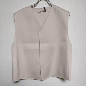 AURALEE 新品 A22SV03CW SPRINGY COTTON DOUBLE CLOTH HAND SEWN VEST 0 定価59400円 ベスト ピンク オーラリー 3-1106M 226771｜kiitti