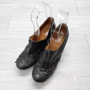 新品 FABIO RUSCONI ファビオルスコーニ オープントゥバックジップ 