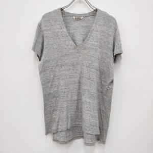 AURALEE SEAMLESS V-NECK TEE A00V06ST サイズ1 コットン 半袖Ｔシャツ カットソー グレー オーラリー 4-0516S 236221｜kiitti