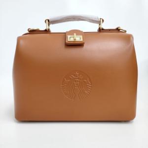 STARBUCKS スターバックス 新品 2WAYレザーカフェバッグ マイカスタマイズジャーニーセット(バッグのみ) ブラウン 4-0410G 237241｜kiitti