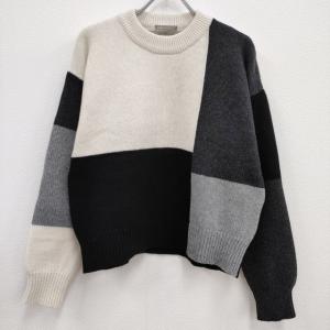 MARGARET HOWELL MERINO CASHMERE 定価88000円 ウール カシミヤ 578-2263003 ニット 22AW 白 黒 マーガレットハウエル 4-0503T 238837｜kiitti