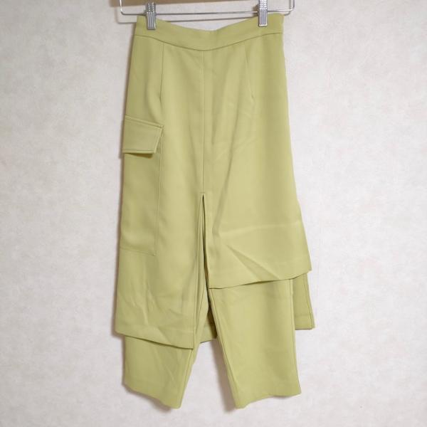 AMERI 0282851170 サイズS レイヤード パンツ マスタードイエロー アメリ 4-07...