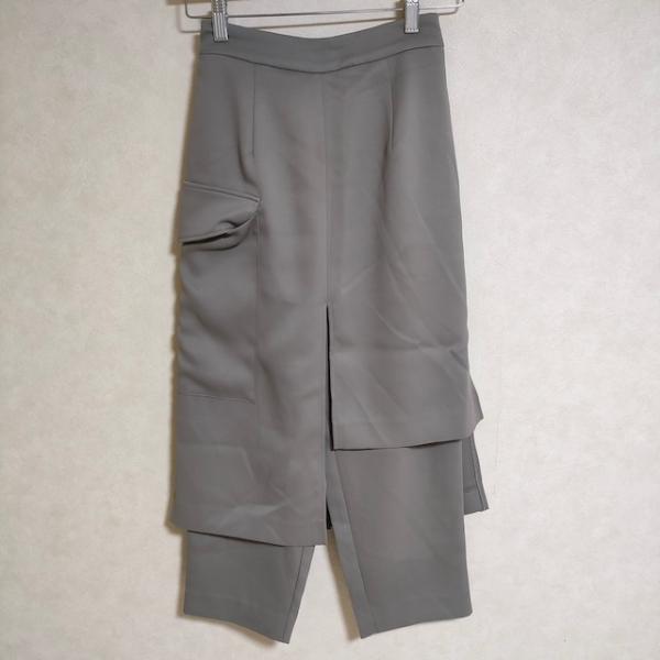 AMERI 239518 サイズS レイヤード パンツ グレージュ アメリ 4-0705G 2395...