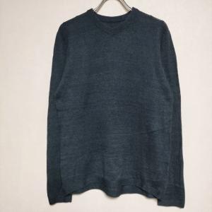 45R 8098042 インディゴグレンチェック ウール紡ツイードニットの908馬  