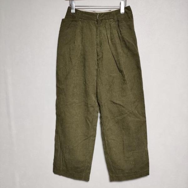 R&amp;D.M.Co- リネンコットン コーデュロイハイウエスト パンツ カーキ オールドマンズテーラー...