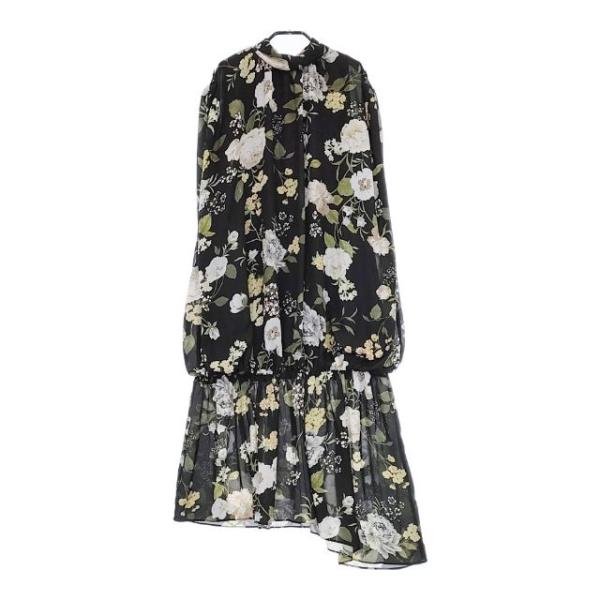 AMERI RILEY LOW WAIST DRESS 花柄 ノースリーブドレス ワンピース ブラッ...