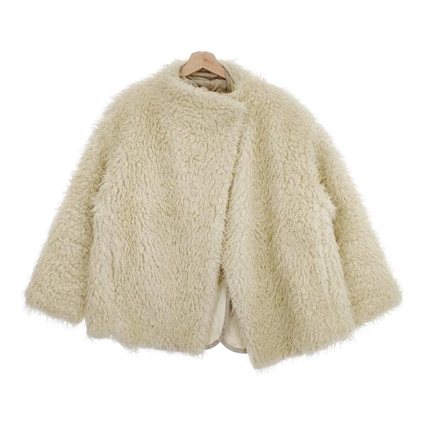 Ameri VINTAGE LINER SET BOA COAT フェイクボア コート アイボリー ...