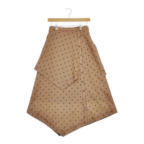 AMERI NDRESSED MONOGRAM HEM DESIGN SKIRT ロングスカート キ...