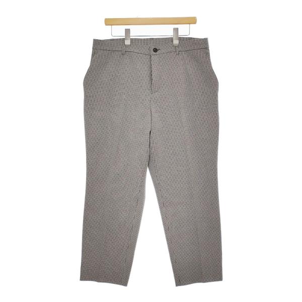 自由区 撥水加工 洗える TRギャバチェック柄テーパードパンツ 50 定価20020円 オンワード樫...