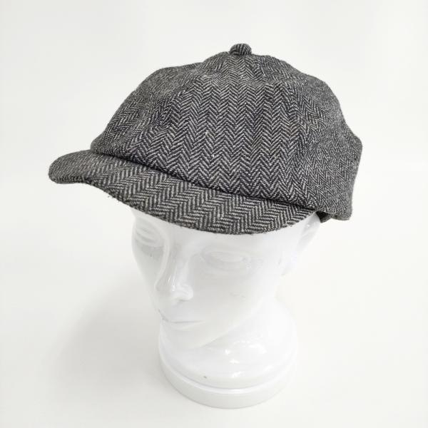 RUGGED FACTORY ヘリンボーン サイズL 帽子 キャスケット キャップ ブラック ベージ...